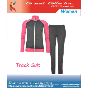 latest design tracksuit for women /Custom 100cotton 260gsm women tracksuit add owm logo / track suit